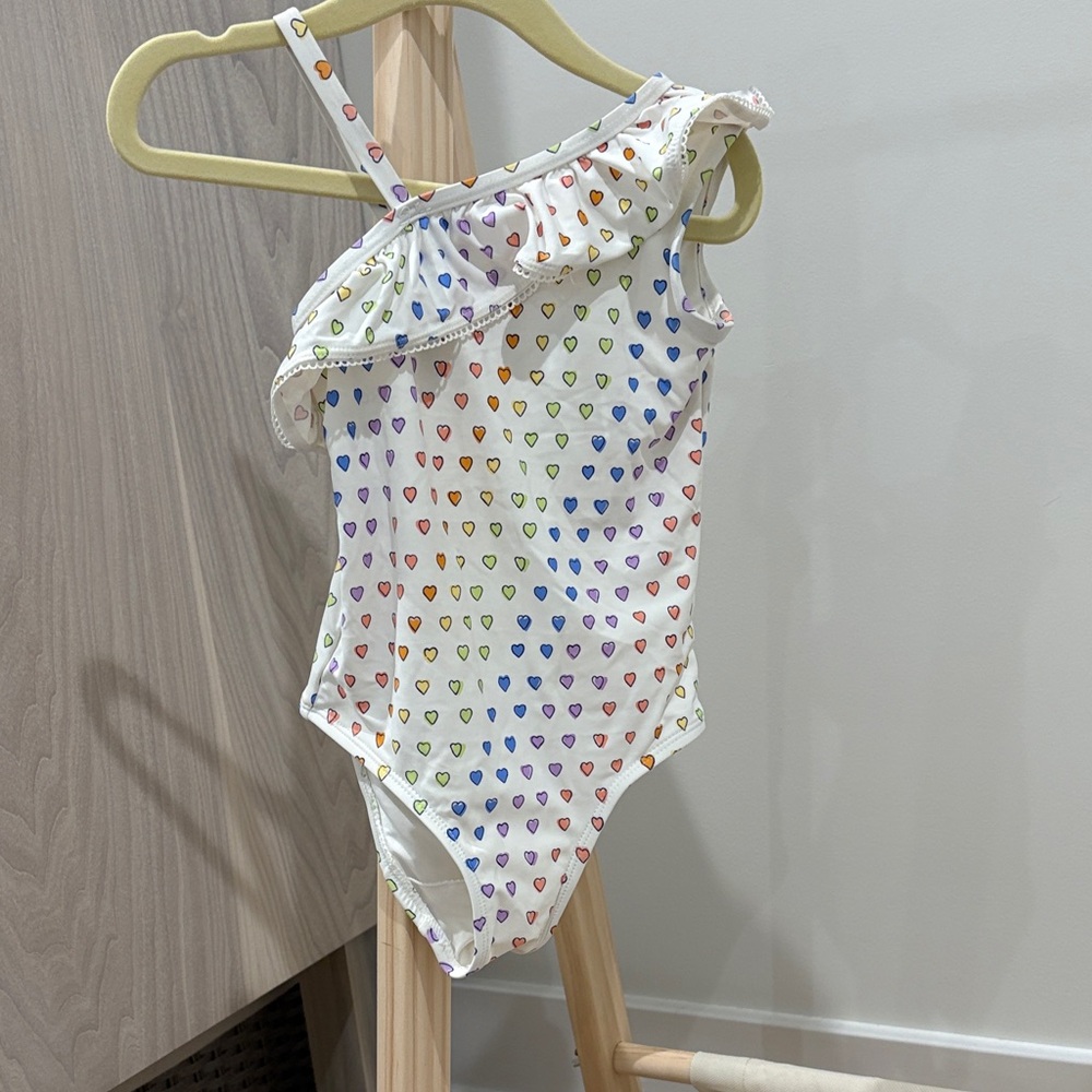 Roller Rabbit Tula one piece swimsuit in “disco hearts”